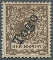 Deutsche Kolonien - Togo: 1897, 3 Pf. Mittelbraun, Farbfrisches Exemplar Dieser Seltenen Marke Saube - Togo