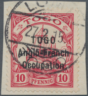 Deutsche Kolonien - Togo - Britische Besetzung: 1914, 10 Pfennig Freimarke Von Togo Mit Schwarzem Au - Togo