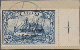 Deutsche Kolonien - Togo - Britische Besetzung: 1914, 2 Mark Kaiseryacht Mit Aufdruck "TOGO Anglo-Fr - Togo