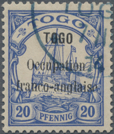 Deutsche Kolonien - Togo - Französische Besetzung: 1914, 20 Pfg. FRANZ. BESETZUNG Mit Sehr Seltenem - Togo