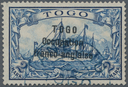 Deutsche Kolonien - Togo - Französische Besetzung: 1915, 2 Mark Schwärzlichblau Mit Aufdruck "TOGO O - Togo