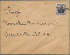 Deutsche Besetzung I. WK: Postgebiet Ober. Ost: 1918, Brief (Bedarfsspuren) Mit Russischem Einschrei - Occupation 1914-18