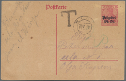 Deutsche Besetzung I. WK: Postgebiet Ober. Ost - Ganzsachen: 1919, 7 1/2 Und 10 Pfg. Ganzsachenkarte - Occupation 1914-18
