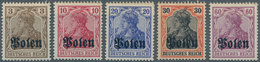 Deutsche Besetzung I. WK: Deutsche Post In Polen: 1916, Germania 3 Pf Bis 60 Pf, Fünf Nicht Verausga - Occupazione 1914 – 18