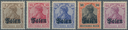 Deutsche Besetzung I. WK: Deutsche Post In Polen: 1916, Germania 3 Pf Bis 60 Pf, Fünf Nicht Verausga - Occupation 1914-18