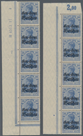 Deutsche Besetzung I. WK: Deutsche Post In Polen: 1917, 20 Pfg. Dunkelultramarin, Zwei Senkrechte 5e - Occupazione 1914 – 18