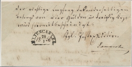 Deutsche Abstimmungsgebiete: Saargebiet: BAYRISCHE POST 1843-56, HOMBURG, Vier Belege Mit Halbkreiss - Briefe U. Dokumente