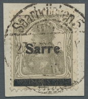 Deutsche Abstimmungsgebiete: Saargebiet: 1920, "2 Pfg. Germania/Sarre Mit Aufdruck In Type II", Saub - Briefe U. Dokumente
