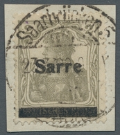 Deutsche Abstimmungsgebiete: Saargebiet: 1920, "2 Pfg. Germania/Sarre Mit Aufdruck In Type II", Saub - Storia Postale