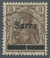 Deutsche Abstimmungsgebiete: Saargebiet: 1920, "3 Pfg. Germania/Sarre Mit Aufdruck In Type II Und Se - Lettres & Documents