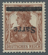 Deutsche Abstimmungsgebiete: Saargebiet: 1920, "35 Pfg. Germania/Sarre Mit Kopfstehendem Aufdruck", - Covers & Documents
