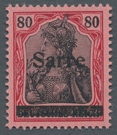Deutsche Abstimmungsgebiete: Saargebiet: 1920, "80 Pfg. Germania/Sarre", Postfrischer Wert Mit Aufdr - Lettres & Documents