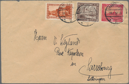 Deutsche Abstimmungsgebiete: Saargebiet: 1922, Freimarken Landschaften 15 C, 30 C, Je Vierseitig Ung - Storia Postale