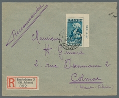 Deutsche Abstimmungsgebiete: Saargebiet: 1927, "1,50 + 1,50 Fr. Volkshilfe Mit Druckdatum", Beschnit - Lettres & Documents