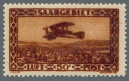 Deutsche Abstimmungsgebiete: Saargebiet: 1928, "50 C. Und 1 Fr. Flugpost Als Probedrucke", Postfrisc - Lettres & Documents