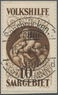 Deutsche Abstimmungsgebiete: Saargebiet: 1928, 10 Fr. Madonna Mit Klarem Stempel "Saarbrücken 3 *d 1 - Briefe U. Dokumente