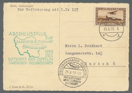 Deutsche Abstimmungsgebiete: Saargebiet: 1932, "5 Fr. Flugpost Mit PLF VII" Als Portorichtige EF Auf - Lettres & Documents