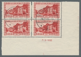 Deutsche Abstimmungsgebiete: Saargebiet: 1932, "90 C. Dunkelrot", Postfrischer Und Gestempelter Eckr - Covers & Documents