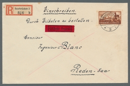 Deutsche Abstimmungsgebiete: Saargebiet: 1933, "5 Fr. Neunkirchen" Als Portorichtige EF Auf Eil-R-Br - Covers & Documents