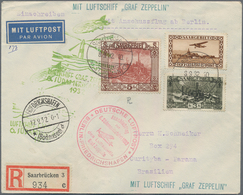 Deutsche Abstimmungsgebiete: Saargebiet: 1932. LZ 127, 6. Südamerikafahrt, Zuleitung Saarbrücken, An - Brieven En Documenten