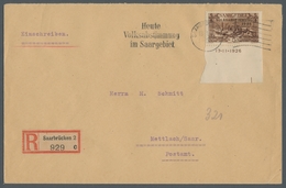 Deutsche Abstimmungsgebiete: Saargebiet: 1934, "Volksabstimmung" Mit Druckdaten, überkomplette Zusam - Covers & Documents