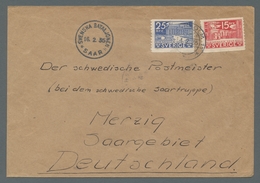 Deutsche Abstimmungsgebiete: Saargebiet - Feldpost: 1935, SCHWED. FELDPOST, Frankierter Feldpostbrie - Covers & Documents