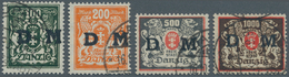 Danzig - Dienstmarken: 1923, 100 Bis 1.000 Mark Zeitgerecht Gestempelt, Gepr. Infla, Mi 1.260.- - Other & Unclassified
