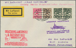 Danzig - Flugpost: 1933, 8. SÜDAMERIKAFAHRT, Brief Mit Anschlussflug Berlin-Friedrichshafen Ab DANZI - Sonstige & Ohne Zuordnung