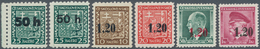 Sudetenland - Asch: 1938, Asch Satz Mit Aufdruck Mit Beiden Typen Dünner Und Dicker Aufdruck, 6 Wert - Sudetenland