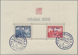 Sudetenland - Reichenberg: 1938. Praga-Block Mit Handstempelaufdrucken Von Reichenberg "Tag Der Befr - Sudetenland