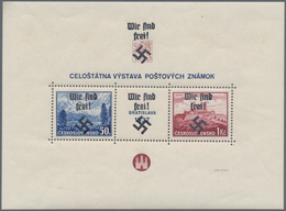Sudetenland - Reichenberg: 1938, Bratislava-Block Mit Aufdruck, Ungebraucht Mit Originalgummi Und Za - Sudetenland
