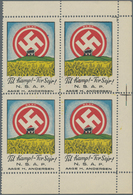 Dt. Besetzung II WK - Dänemark: Dänemark, 1944 (ca.), NSAP Propagandavignette "Hühnengrab" Im Eckran - Ocupación 1938 – 45