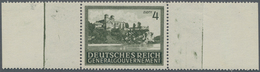 Dt. Besetzung II WK - Generalgouvernement: 1943, 4 Zl. Bauwerk Kloster Tyniec, Probedruck In Grauoli - Occupation 1938-45