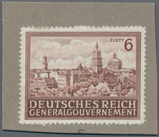 Dt. Besetzung II WK - Generalgouvernement: 1943, 6 Zl. Bauwerk Stadt Lemberg, Probedruck In Rötlichb - Bezetting 1938-45