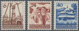 Dt. Besetzung II WK - Generalgouvernement: (1944). Nicht-ausgegebene Freimarken-Serie "Land Und Leut - Occupation 1938-45