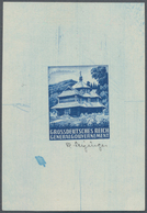 Dt. Besetzung II WK - Generalgouvernement: 1944, (40 Gr.) Holzkirche, Ungezähnter Probedruck In Blau - Occupation 1938-45