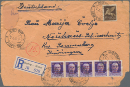 Dt. Besetzung II WK - Kotor: 1944 (12.10.), Briefvorderseite Eines R-Briefes Ab Kotor Nach Thüringen - Bezetting 1938-45