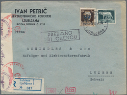 Dt. Besetzung II WK - Laibach: 30 Cent In Mischfrankatur Mit Einer Unüberdruckten Italien-Marke (Mar - Occupation 1938-45