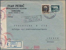 Dt. Besetzung II WK - Laibach: 30 Cent In Mischfrankatur Mit Einer Unüberdruckten Italien-Marke (Mar - Besetzungen 1938-45