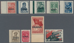 Dt. Besetzung II WK - Litauen: VILNIUS: Kompletter, Postfrischer Satz Bis 1 R., Sieben Werte (ohne 6 - Ocupación 1938 – 45