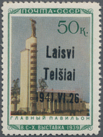 Dt. Besetzung II WK - Litauen - Telschen (Telsiai): 50 Kop. Der Sowjetischen Allunions-Ausgabe Mit A - Occupation 1938-45