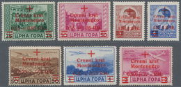 Dt. Besetzung II WK - Montenegro: 1944. Rotes Kreuz, Ungebrauchter, Postfrischer Satz Mit 7 Marken. - Occupation 1938-45