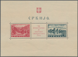 Dt. Besetzung II WK - Serbien: 1941. Blockausgabe Für Die Katastrophengeschädigte Bevölkerung Der St - Occupation 1938-45