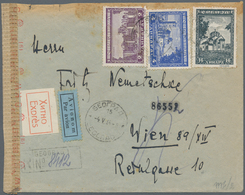 Dt. Besetzung II WK - Serbien: 1944. Eingeschriebener Luftpost-Expressbrief Nach Wien, Portorichtig - Occupation 1938-45