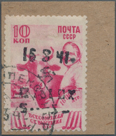 Dt. Besetzung II WK - Ukraine - Alexanderstadt: 1942, 5 R Auf 10 K Rotlila, Type III, Entwertet Mit - Occupation 1938-45