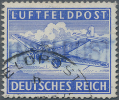 Feldpostmarken: INSEL LEROS: 1945, Luftfeldpostmarke Mit Schwarzblauviolettem Handstempelaufdruck (l - Sonstige & Ohne Zuordnung