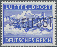 Feldpostmarken: 1945, Leros, Gezähnte Luftfeldpostmarke Mit Schwarzblauviolettem Aufdruck In Type II - Sonstige & Ohne Zuordnung