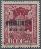 Feldpostmarken: 1944, Rhodos Weihnachtsmarke In Type V Mit Feldpostnormstempel "b 23.1.45", Fotoatte - Andere & Zonder Classificatie