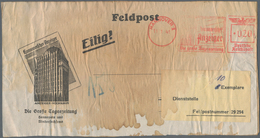 Feldpost 2. Weltkrieg: 1941 Feldpost-Zeitungspaket-Adresse Für 10 Exemplare Von Der Heimat An Die Fr - Other & Unclassified