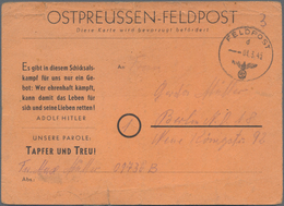Feldpost 2. Weltkrieg: 1945 (04.3.), OSTPREUSSEN-FELDPOST: Vordruckkarte, Magere Schrift, Mit Eindru - Other & Unclassified